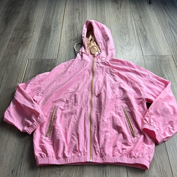 Lou & Grey Jackets & Blazers - Lou & Grey Pink Tan Windbreaker Jacket M New
